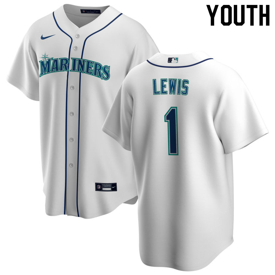Nike Youth #1 Kyle Lewis Seattle Mariners Baseball Jerseys Sale-White